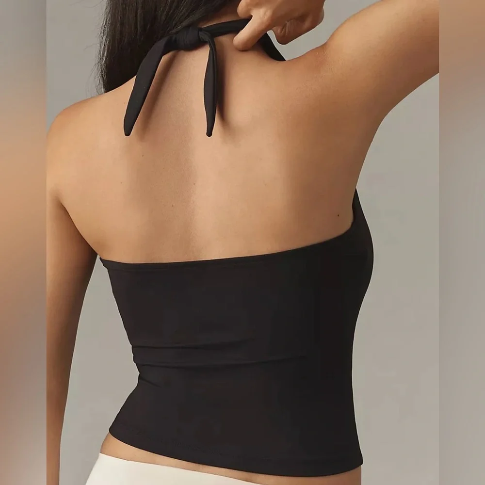 Anthropologie tailored black halter top size Large - Picture 2 of 4